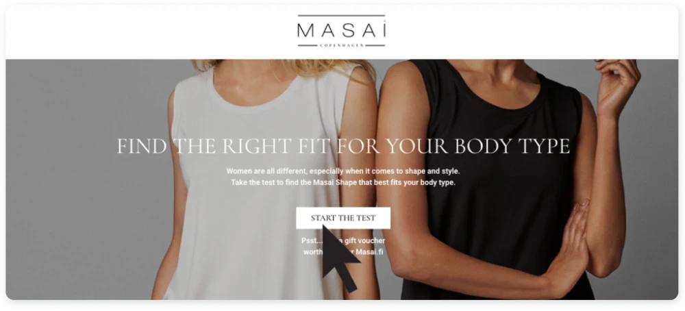 Test pro zákazníky společnosti Masai Clothing Company. Zdroj playable.com 