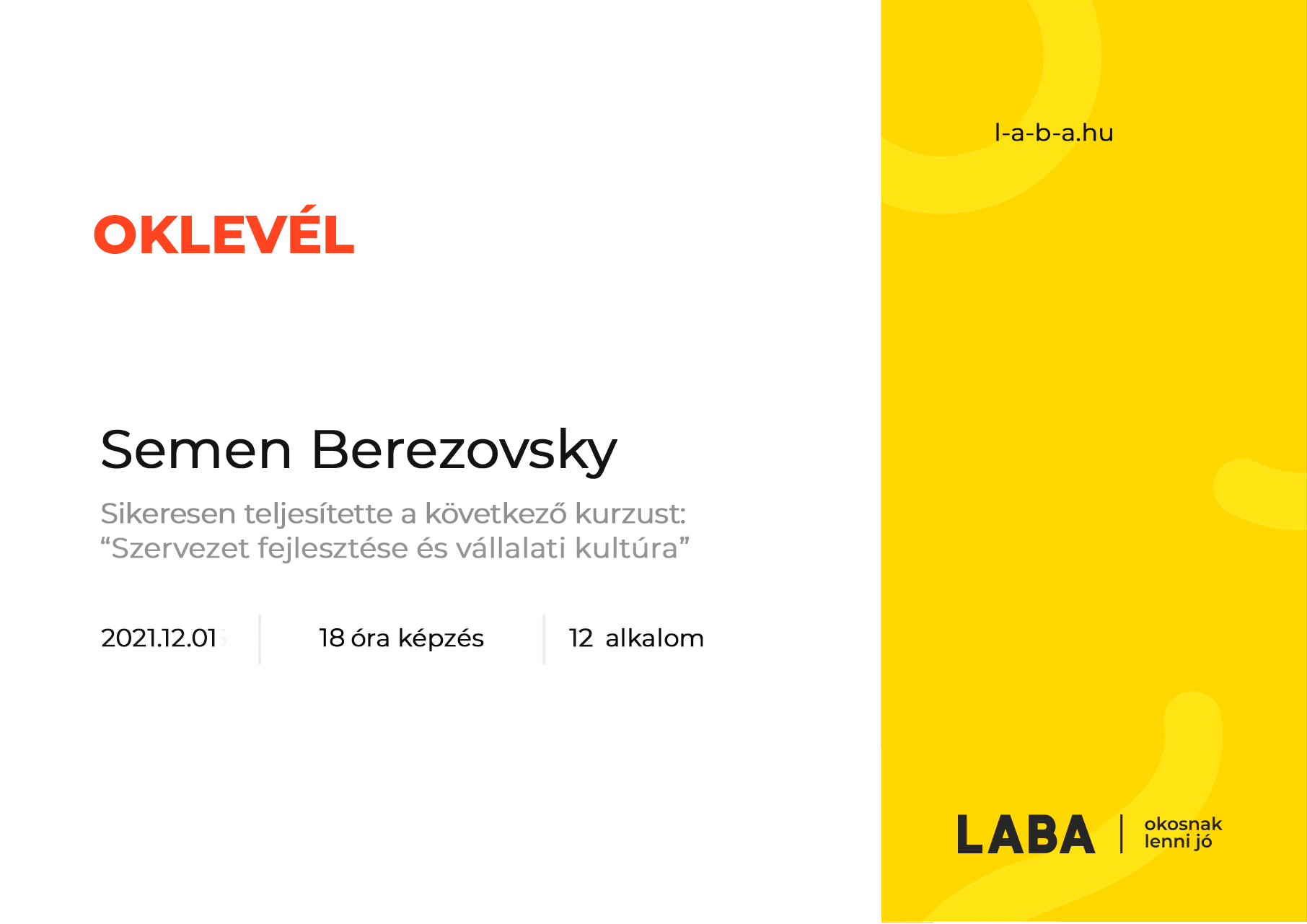 Oklevél